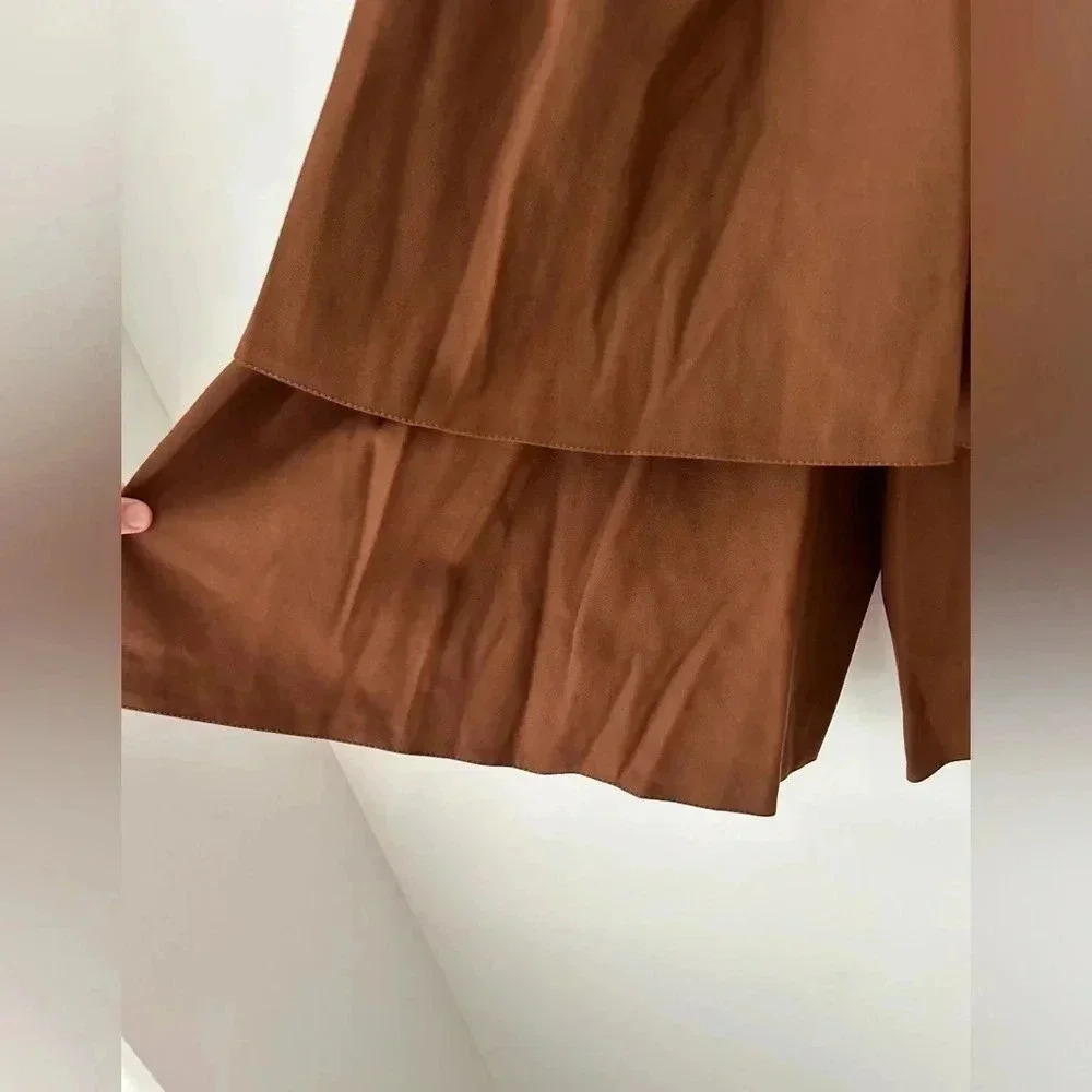 Paco Rabanne high  waisted wool brown skort - Picture 7 of 11